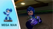 The Mega Man racing suit