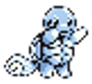 Sprite frontal de Squirtle.