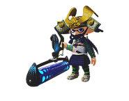 Render del conjunto samurái completo en Splatoon.