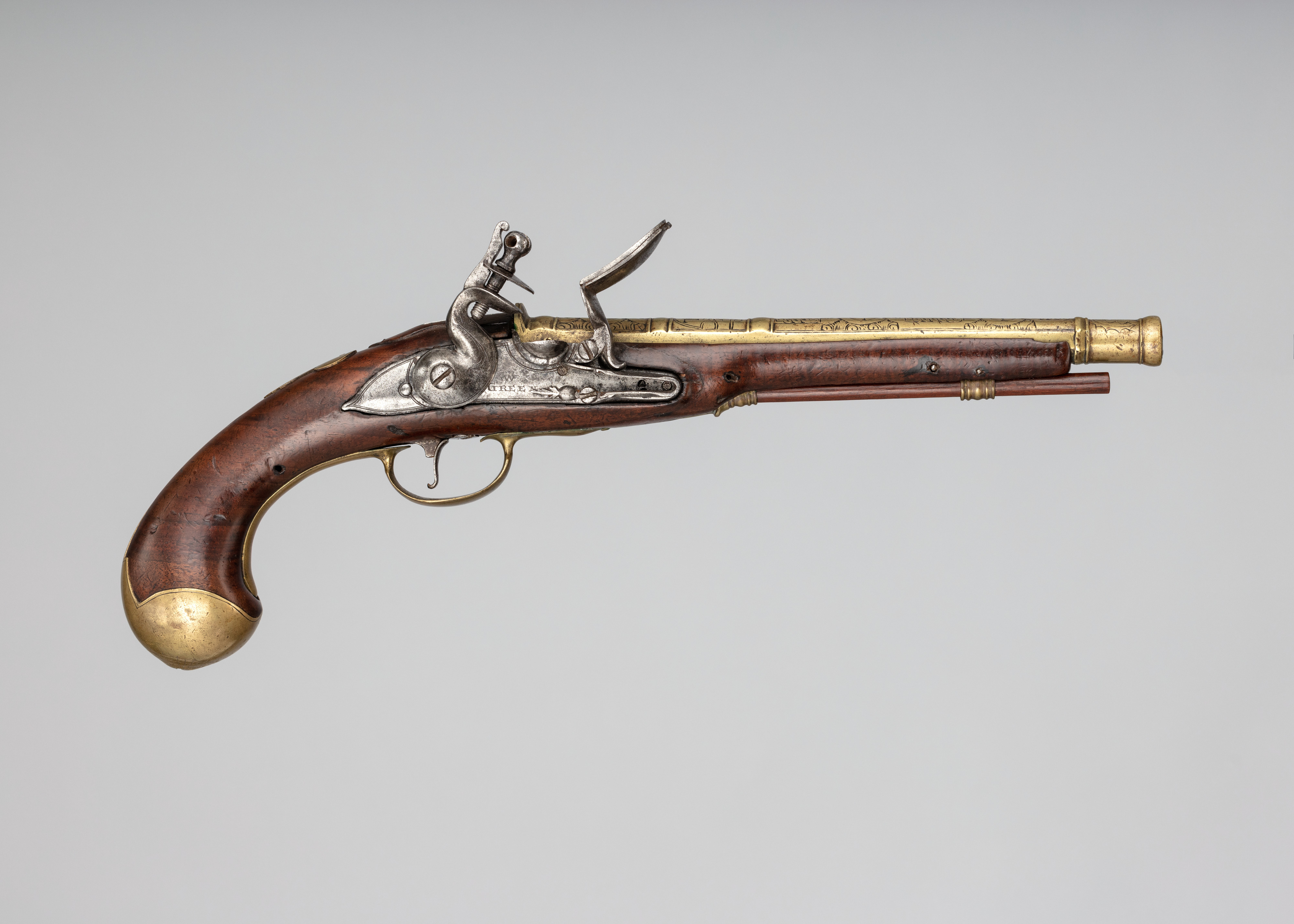 18th Century British Flintlock Blunderbuss Pistol - Brass - Atlanta Cutlery  Corporation