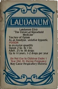 Box label for laudanum from Rebirth.