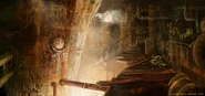 Concept art of the boiler room.
