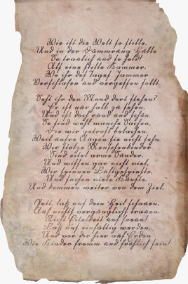 Note german poem