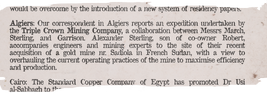 Newspaper expedition article