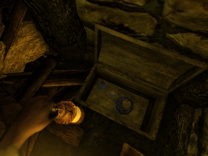 (Items from left to right) Lantern, Laudanum, Tinderbox, and Oil