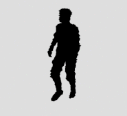 Silhouette of Beaufoy's ghostly shade.