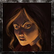 Achievement portrait - an artistic impression of Justine, gone egotist.