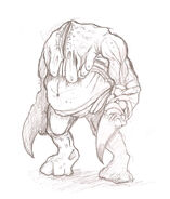 Early concept art of the Servant Brute