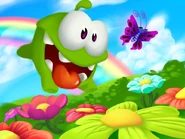 Гонится за бабочкой