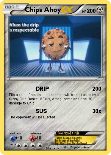 Pokemon Among Us Drip Card