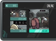 New Online Menu and new options: Find Game, Create Game and Enter Code