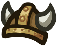 A horned helmet.