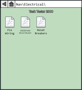 The Task Tester 2000 interface of Electrical on The Airship.
