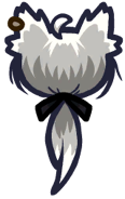 The Shirakami Fubuki Hat while using a ladder.