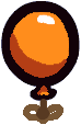 Orange's balloon.