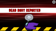 Purple's dead body being reported.