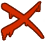 The X shown on top of a ghost or disconnected player during emergency meetings.