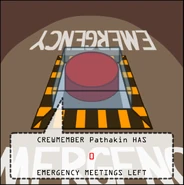 The emergency button on Polus with zero emergency meetings left to call.