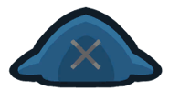 The Gawr Gura Hat while using a ladder.