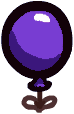 Purple's balloon.