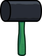 The mallet used in the task.