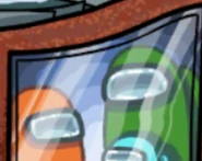 A picture of Orange, Green, and Cyan in the wallet that holds the card in Swipe Card, hinting that Cyan might be the child of both Orange and Green.