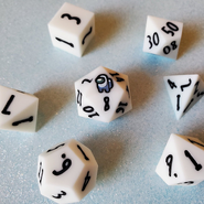 White 7-Piece Dice Set