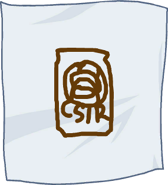 The piece of paper telling the player to choose the C.Sir drink.