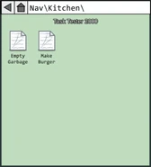 The Task Tester 2000 interface of Kitchen on The Airship.