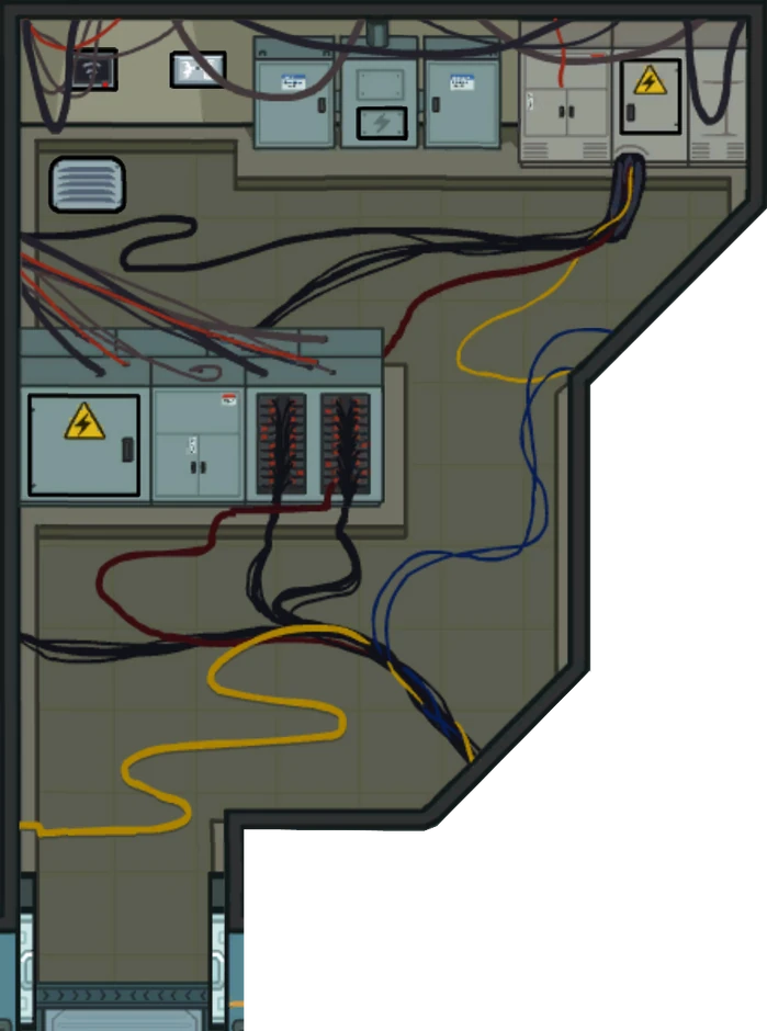 Электропроводка в частном доме. Комната электричество. Комната постапокалипсис. Электрика из амонг ас. Амонг ас комната электричества.