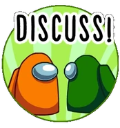 El icono para discutir incluye Naranja y Verde.