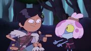 Maddie and Marcy bonding over their shared interest in magic.