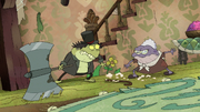 Mrs. Crocker fighting with Jonah.