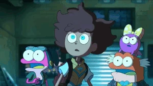 Anne powering up the portal.