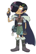 Marcy with purple goo on her body in "Maddie & Marcy".