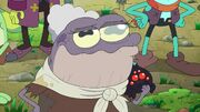 Mrs. Crocker telling Marcy to be patient to be able of fit in Wartwood.