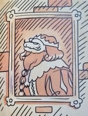 A portrait of one of Andrias' ancestors inside Dawnblood Castle.