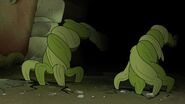 Pumpkin monster's grassy arms.