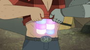 Hunter's cybernetic abs.