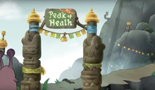 The entrance to the Peak of Health