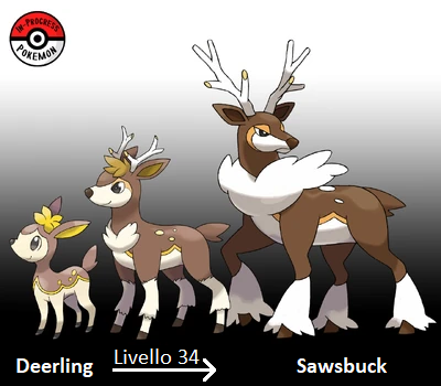 evoluzione dei pokemon deerling