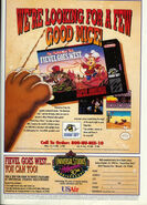 A magazine advertisement for the game