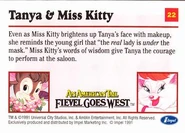 Tanya and Miss Kitty's card (back)