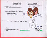 Tanya Model Sheet From Fievel's American Tails