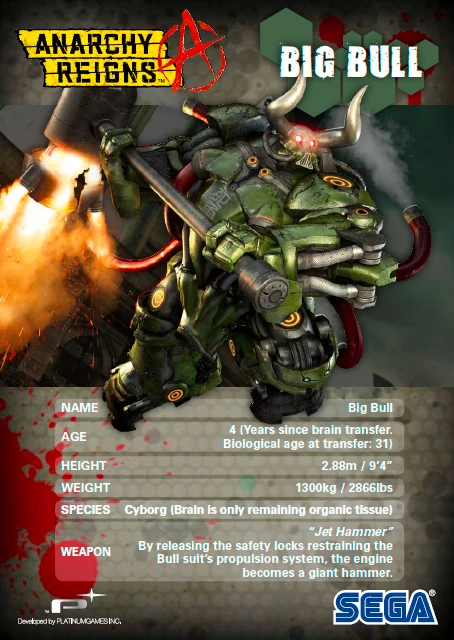 Big Bull | Anarchy Reigns Wiki | Fandom