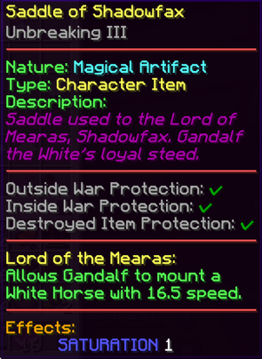 Saddle of Shadowfax