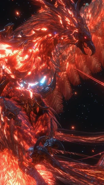 専用　Toneprai Phoenix Fire' Free Fiery Phoenix Ascends Image - Phoenix, Fire, Mythical