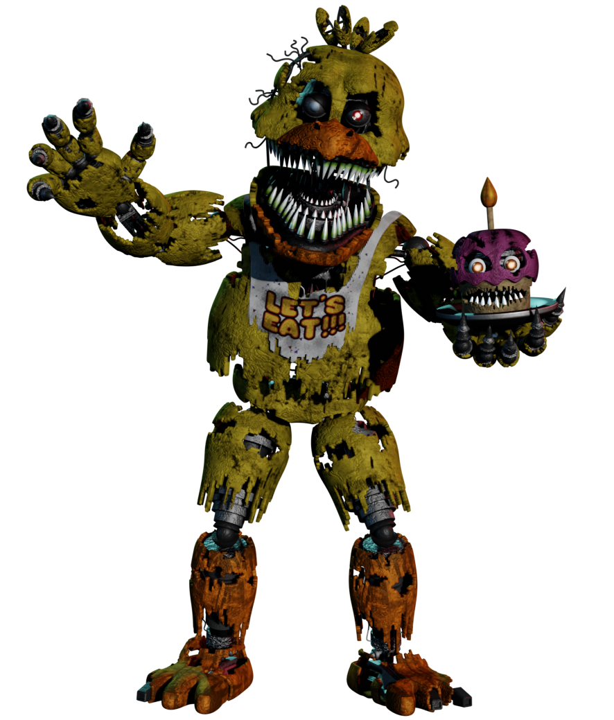 Nightmare Withered Freddy - Fnaf Nightmare Chica Png, Transparent