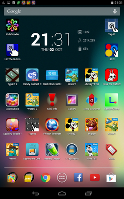 android kitkat interface tablet