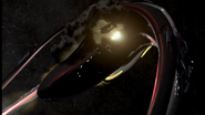 Her Antiproton Storage Tanks detonating